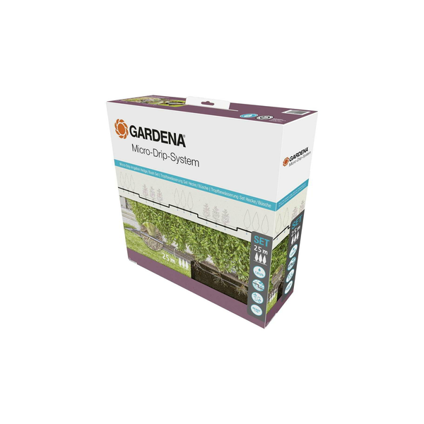 Комплект микросистеми Gardena, Пластмаса, 25 м, Черен