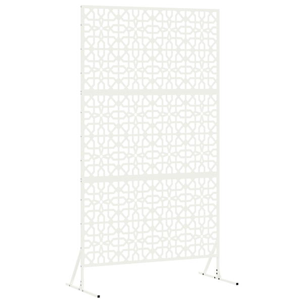 Virágos Kerít Panel Fehér Fém Közepes Dekoratív betétek