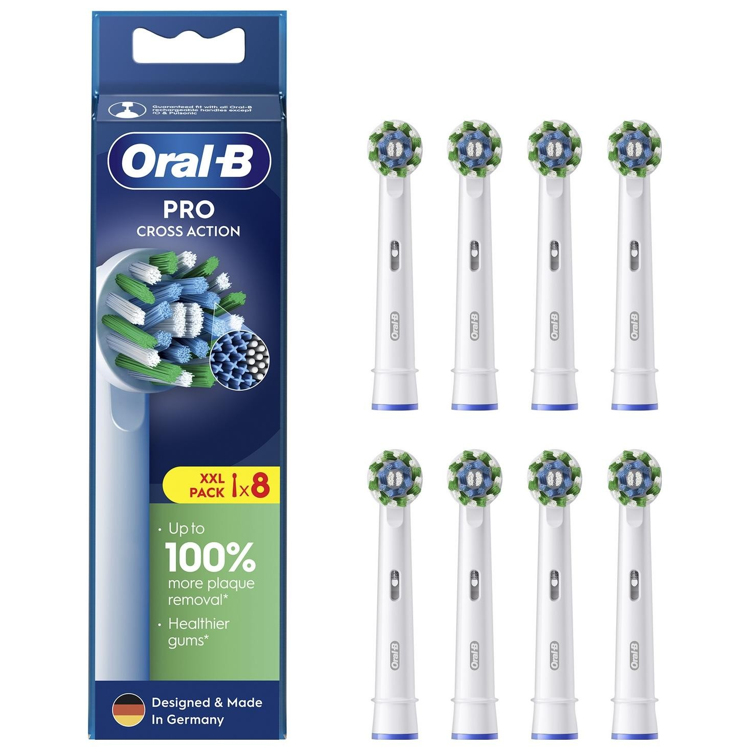Oral-B EB50RX CrossAction Elektromos fogkefe Pótfej - Fehér (8db) (EB50RX 8 SZT.)