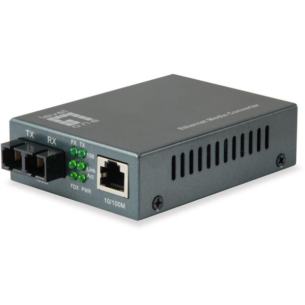 LevelOne FVT-1102 hálózati média konverter 100 Mbit/s 1310 nm Single-mode Fekete