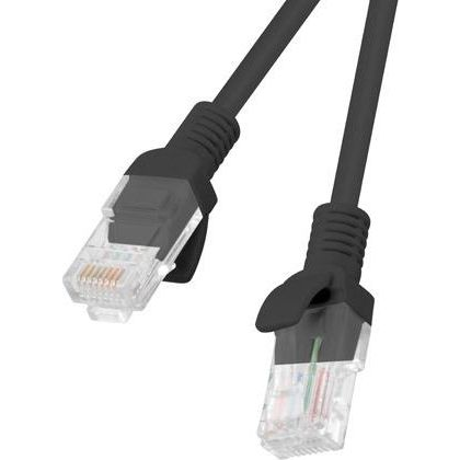Patchcord - síťový kabel Ethernet 3m kat.5E UTP, černý, Lanberg