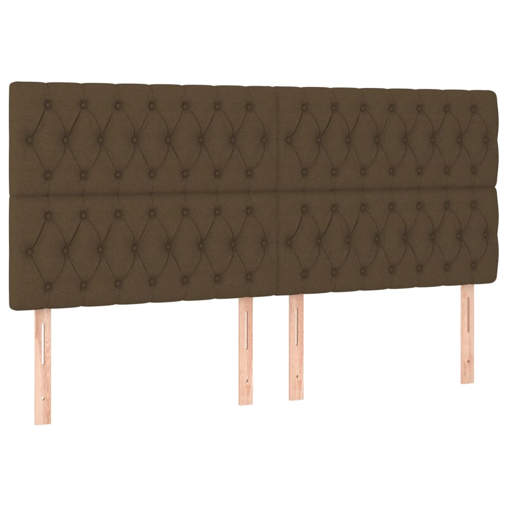 4 db sötétbarna szövet fejtámla 90x7x78/88 cm (3116685)