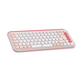 Logitech POP Icon Keys teclado Universal Bluetooth QWERTY Internacional de EE.UU. Rosa, Blanco