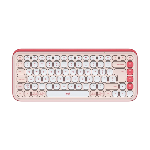 Logitech POP Icon Keys teclado Universal Bluetooth QWERTY Internacional de EE.UU. Rosa, Blanco