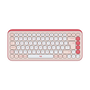 Logitech POP Icon Keys teclado Universal Bluetooth QWERTY Internacional de EE.UU. Rosa, Blanco