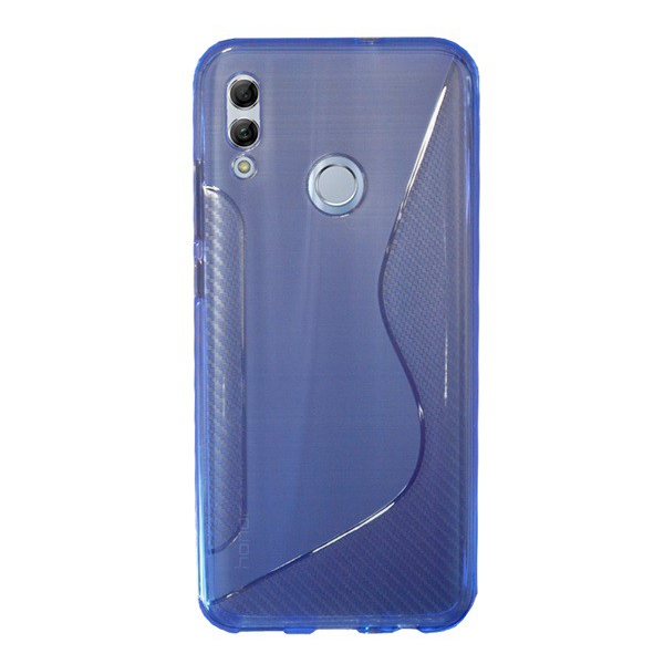Szilikon telefonvédő (S-line, karbon minta) KÉK [Honor 10 Lite] (5996457842612)