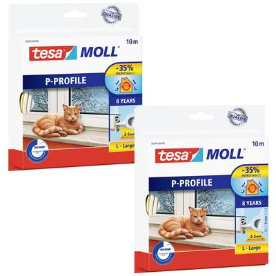 Tesa P-PROFIL (05395-00500-00) Tömítőszalag Fehér (H x Sz) 10 m x 9 mm 2 db (05395-00500-00)