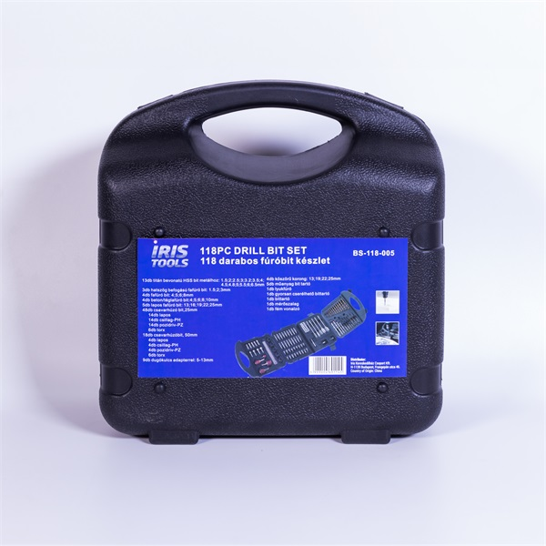 IRIS TOOLS BS-118-005 118 darabos fúróbit készlet (BS-118-005)