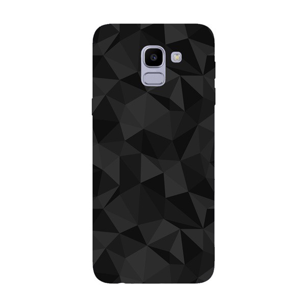 Szilikon telefonvédő (3D, gyémánt minta) FEKETE [Samsung Galaxy J6 (2018) SM-J600F] (5996457773930)