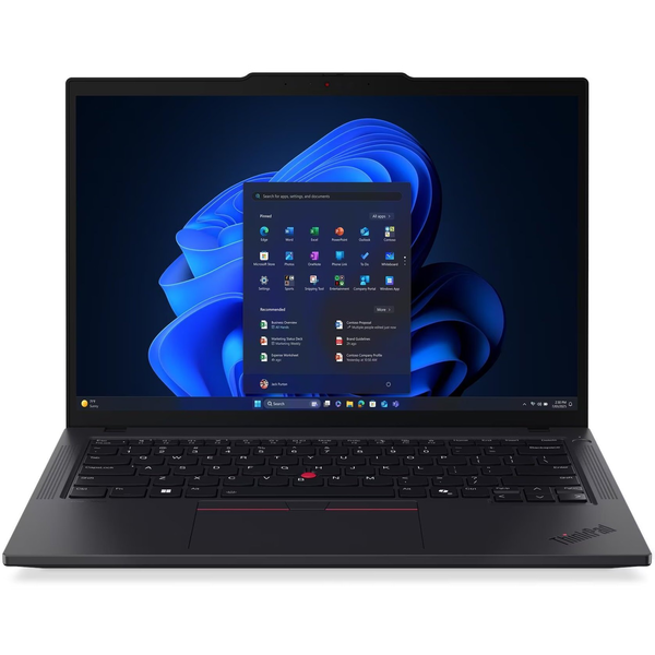 Lenovo ThinkPad T14 Gen 6 (Intel) Intel Core Ultra 7 255U Laptop 35,6 cm (14") WUXGA 64 GB DDR5-SDRAM 1 TB SSD Wi-Fi 6E (802.11ax) Windows 11 Pro Tysk Sort