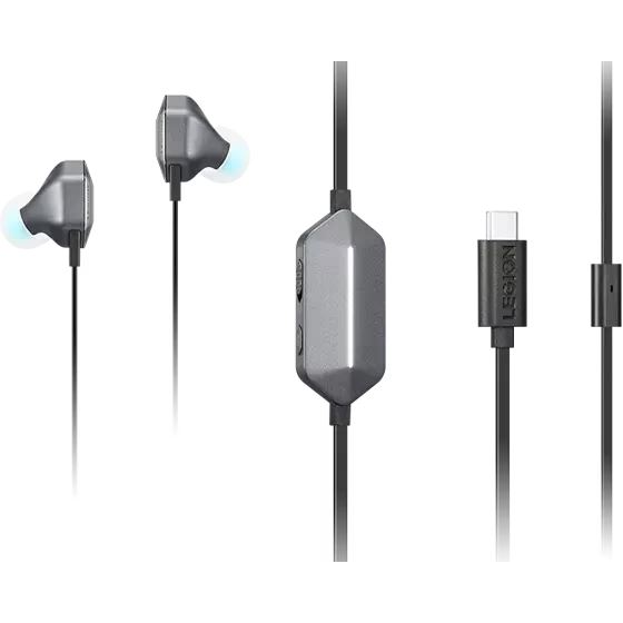 Lenovo Legion E510 Hovedtelefoner Ledningsført I ørerne Spil USB Type-C Grå