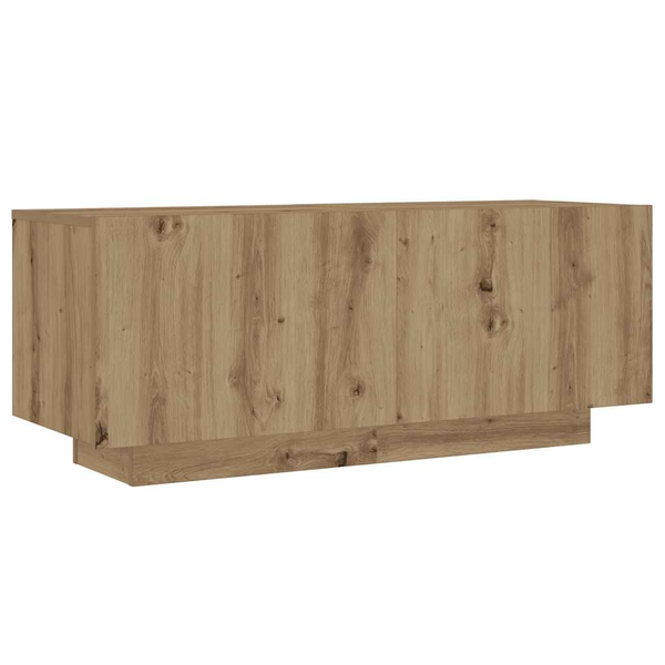  vidaXL vidaXL Szafka pod TV z oświetleniem LED, dąb artisan, 100x35x40 cm