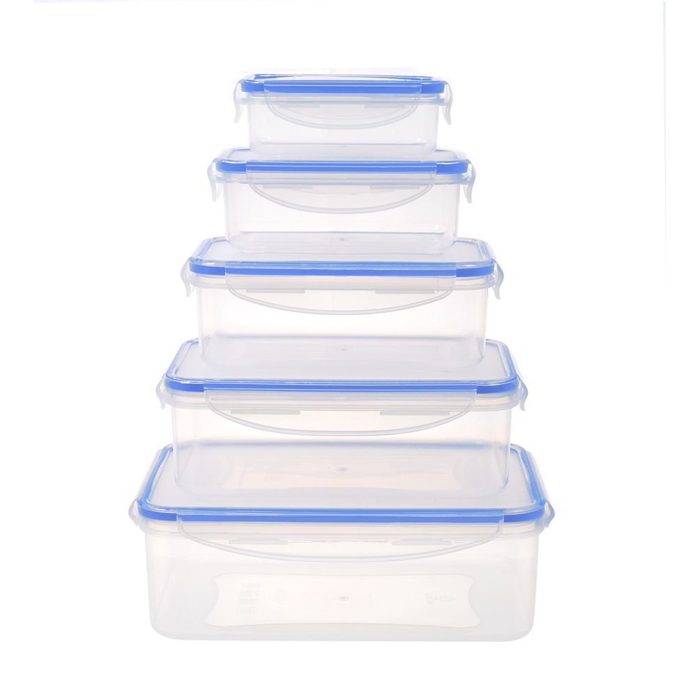 TOO KT-140 Műanyag téglalap ételtároló készlet (5 db / csomag) (KT-140)