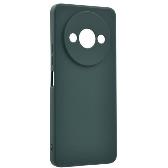 Husa telefon mobil din silicon Gigapack, mat, verde inchis, compatibila cu: Xiaomi Redmi A3 4G