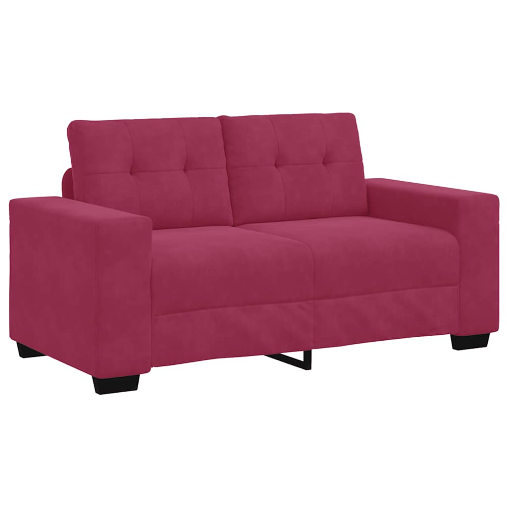 bordó bársony loveseat kanapé 120 cm (4105114)