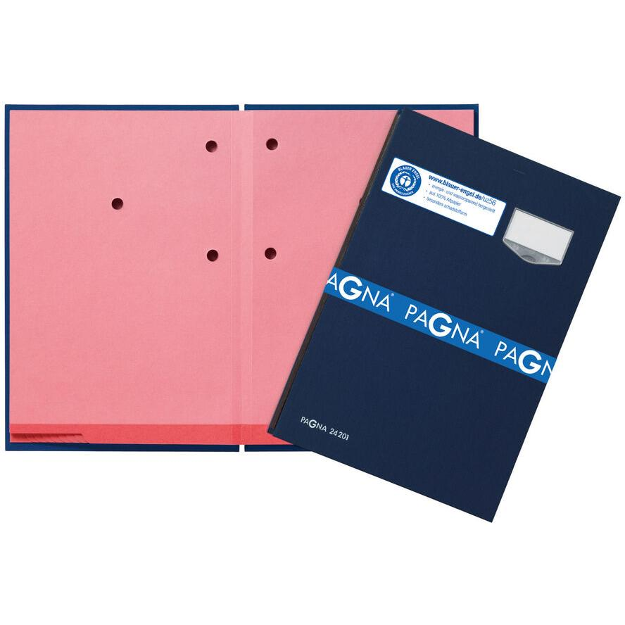 PAGNA Unterschriftsmappe DE LUXE Stoffeinband 20 Fä blau (24201-02) (24201-02)