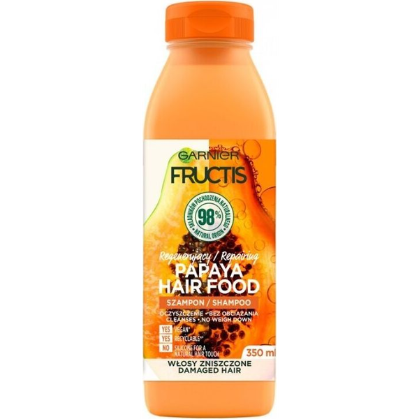 Garnier Fructis Papaja Šampon za Regeneracijo Poškodovanih Las, 350ml
