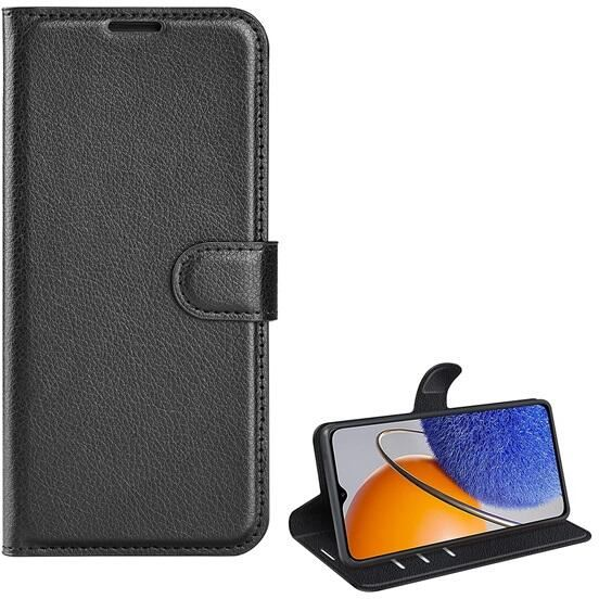 Gigapack Huawei Nova Y61 bőr hatású prémium fliptok fekete (GP-136998) (GP-136998)