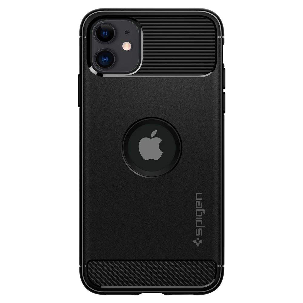 Spigen Rugged Armor iPhone 11 hátlaptok fekete (076CS27183) (076CS27183)