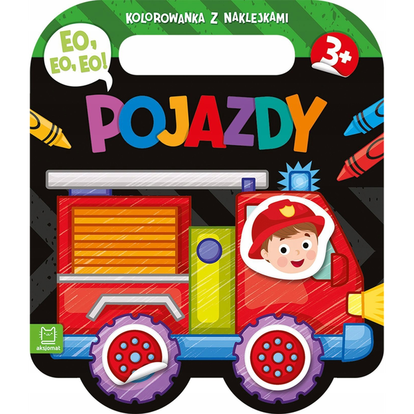 Aksjomat Eo, eo, eo! Pojazdy kolorowanka z naklejkami 38757