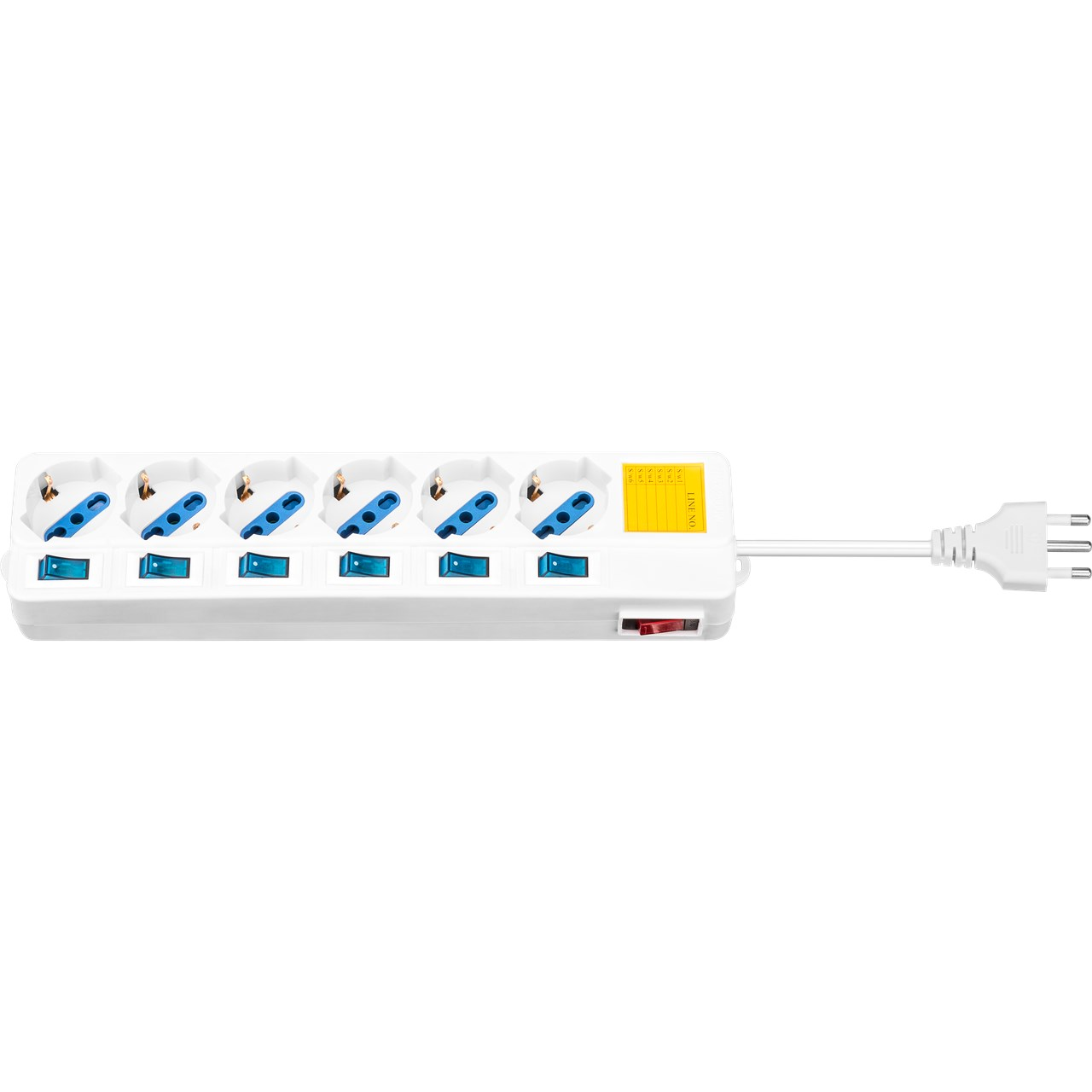 Goobay 10254 250V Elosztó 6 aljzatos 1.3m - Fehér (10254)