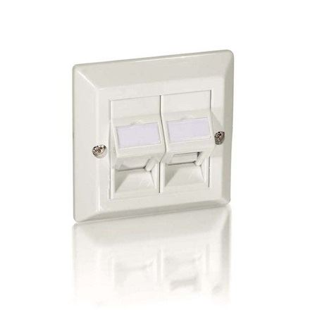 Equip Keystone fali aljzat 2 port, Cat6, UTP, fehér (760301) (e760301)