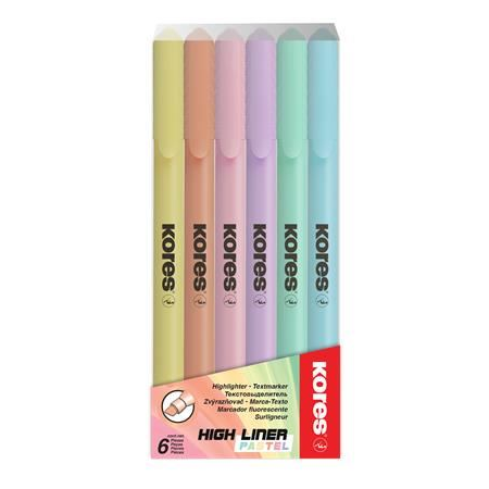 Kores szövegkiemelő készlet 0,5-5 mm 6 szín (36246) (ko36246)