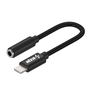AlzaPower Lightning MFi (M) to 3.5mm Jack (F) 0.1m, fekete