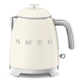 Мини електрическа кана Smeg KLF05CREU, 50's Style, 1400 W, 800 мл, Крем
