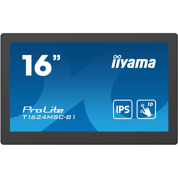 iiyama T1624MSC-B1 skilte display Interaktivt fladpanel 39,6 cm (15.6") LCD 450 cd/m² Fuld HD Sort Berøringsskærm 24/7