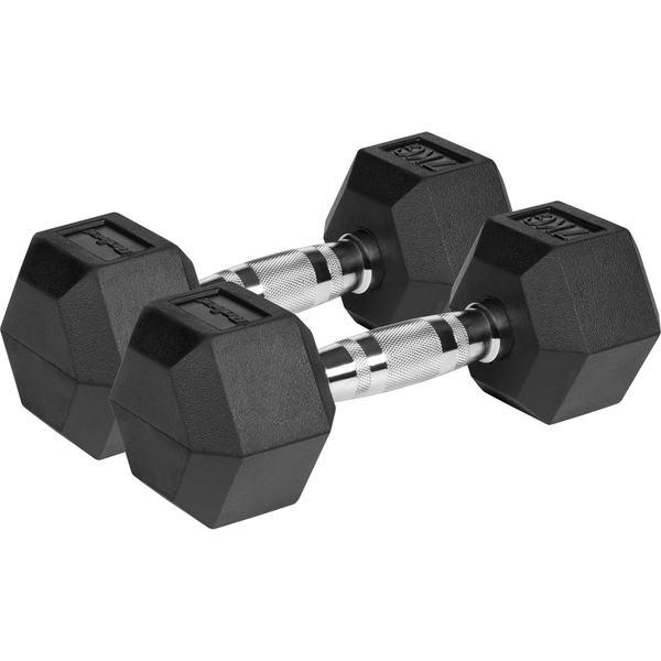 Hex 2X7 kg Gumírozott Öntöttvas Súlyzók Rebel Active