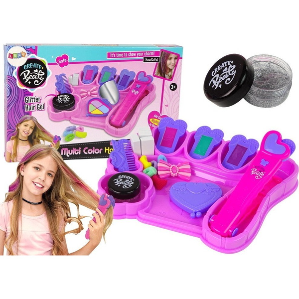  LeanToys Zestaw Do Włosów Kolorowe Kredy Kreda do Farbowania + Akcesoria