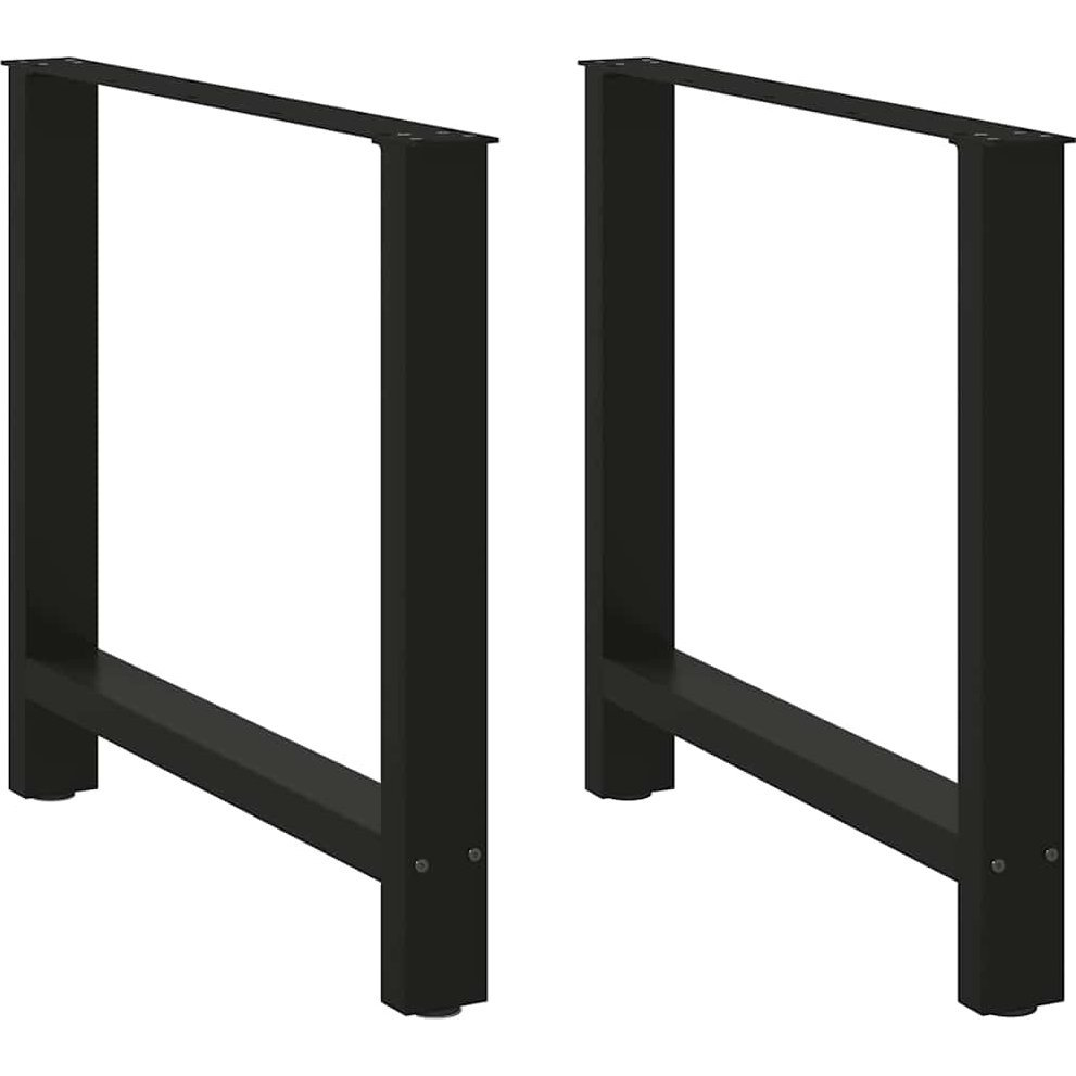2 db fekete acél dohányzóasztal lábak 70x(72-73) cm (4013308 VidaXL)