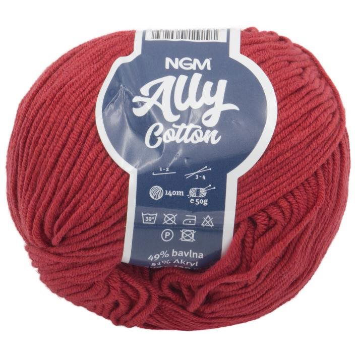 Ally cotton 50 g - 009 piros (6801)