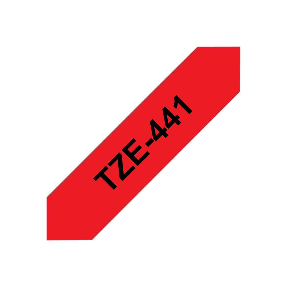 Brother laminated tape TZe-441 - Black on red (TZE441)