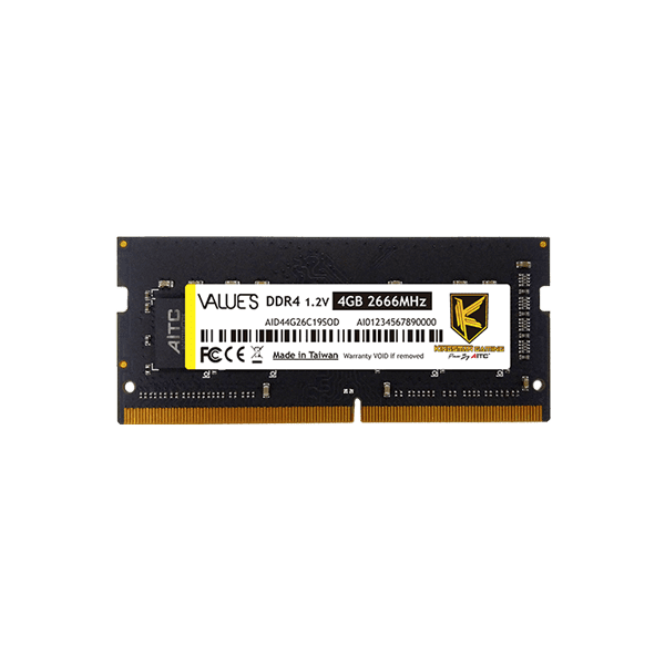 Kingsman 4GB DDR4 2666MHz CL19 SO-DIMM Notebook memória (KSD44G26C19SOD)