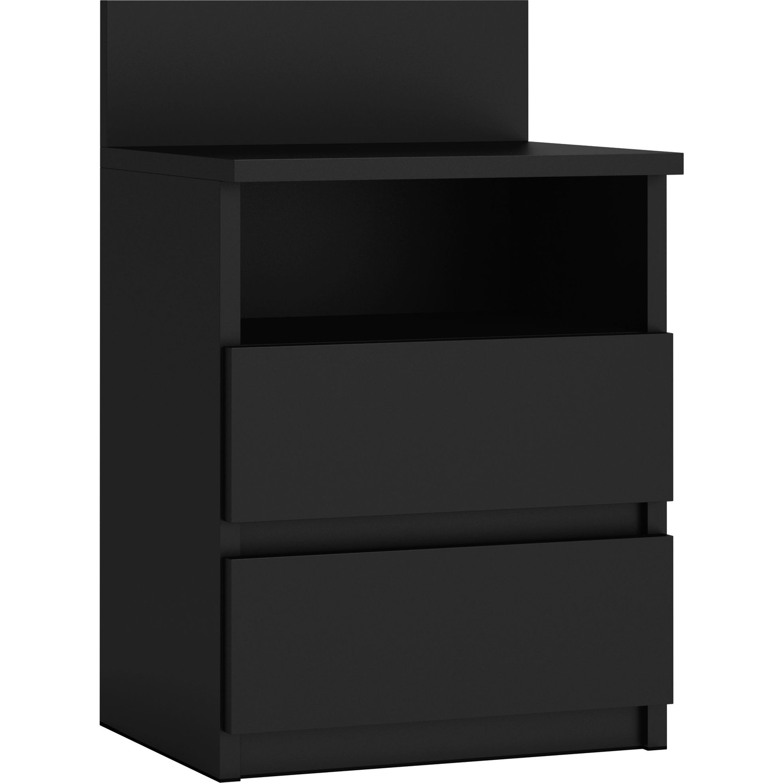 Proda Viana M1 Éjjeliszekrény Polccal, 2 fiókkal - Fekete (M1 CZARNA MAT)