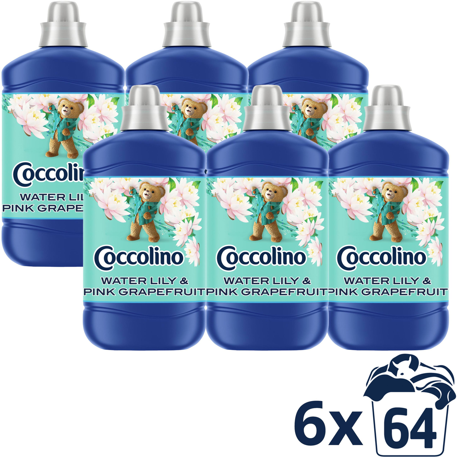 Coccolino Water Lily & Pink Grapefruit 6 × 1600 ml (8720181410048)