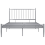 szürke fém ágykeret 120 x 200 cm