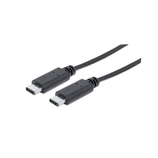 Manhattan 353526 USB-kabel USB 3.2 Gen 2 (3.1 Gen 2) 1 m USB C Zwart
