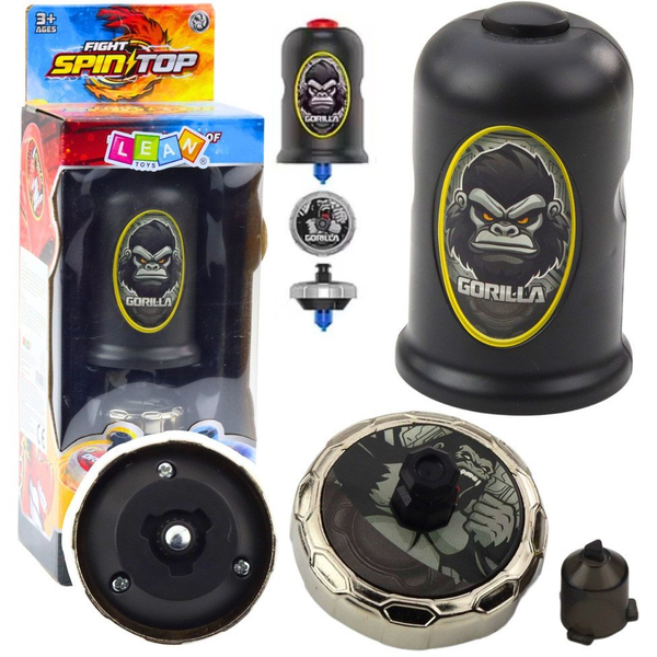 Zestaw Wyrzutnia Z Bączkiem Latający Dysk Goryl Czarny LEAN Toys