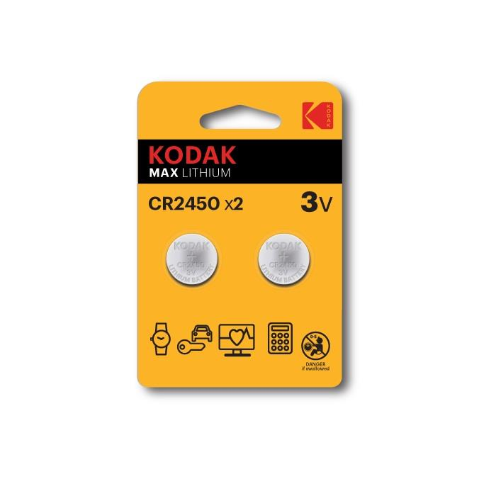 Kodak 30417762 CR2450 500mAh Gombelem (2db/csomag) (30417762)