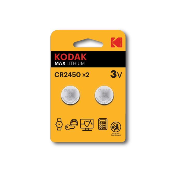 Kodak 30417762 CR2450 500mAh Gombelem (2db/csomag)
