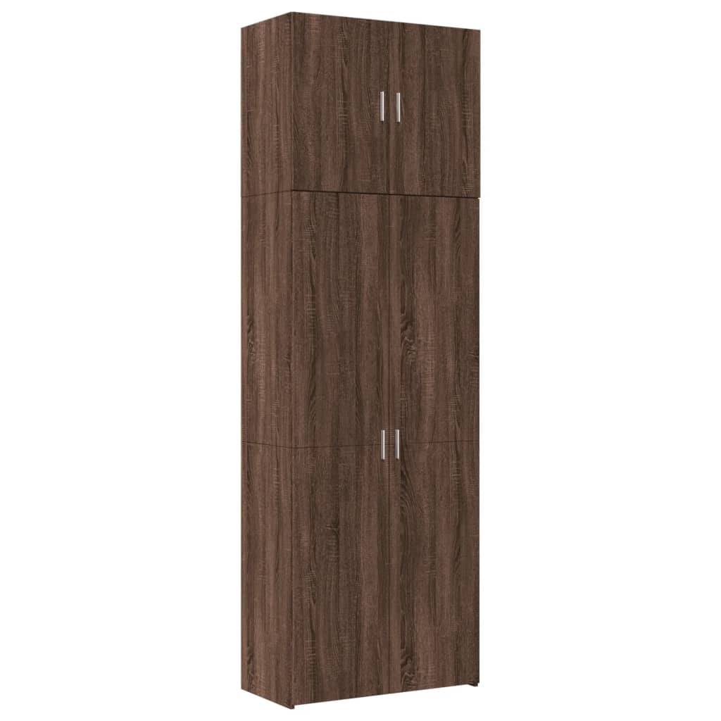 barna tölgy színű szerelt fa magasszekrény 80 x 42,5 x 249 cm (3281370)