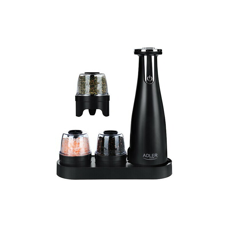 Adler AD 4449b Elektromos Só- és borsőrlő - Fekete (AD 4449B)