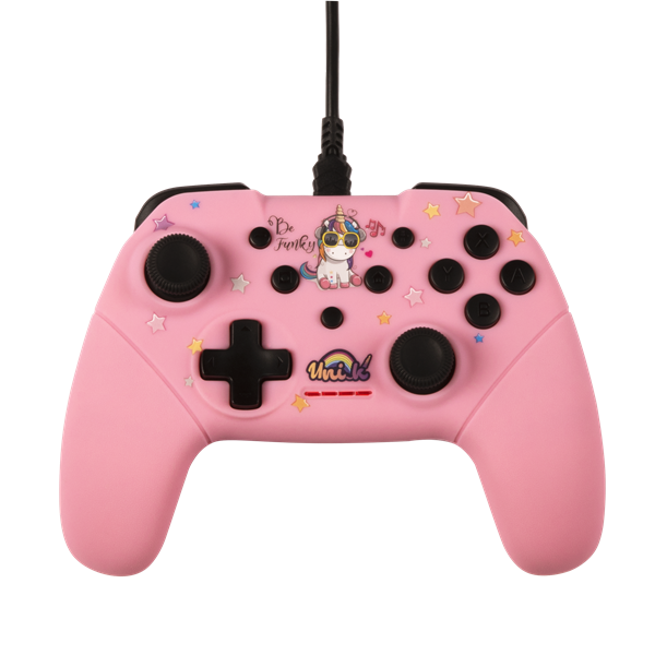 Konix Be Funky Rózsaszín USB Gamepad Nintendo Switch, PC (KX-UNIK-SW-PAD-FUNKY)