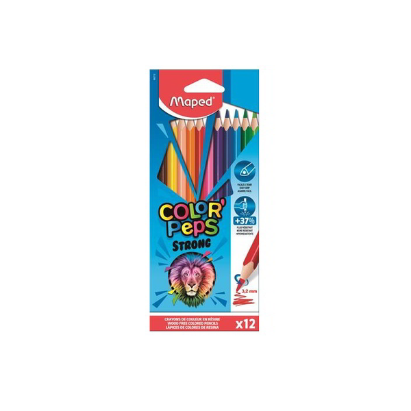 Lápices De Colores Maped Strong 12 Unidades