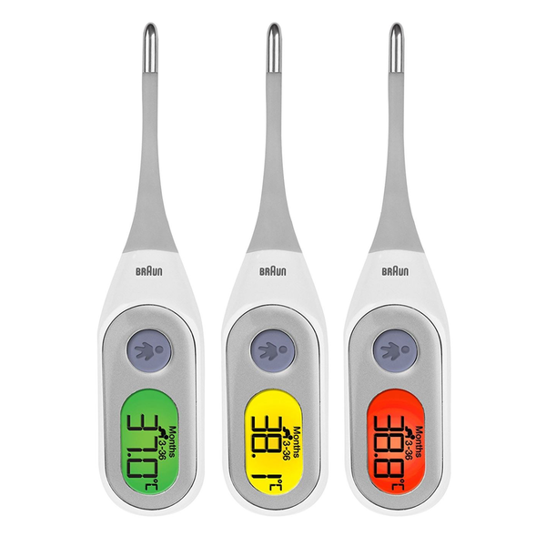 Braun PRT2000 digitale lichaams thermometer Contact Blauw, Wit Onderarm