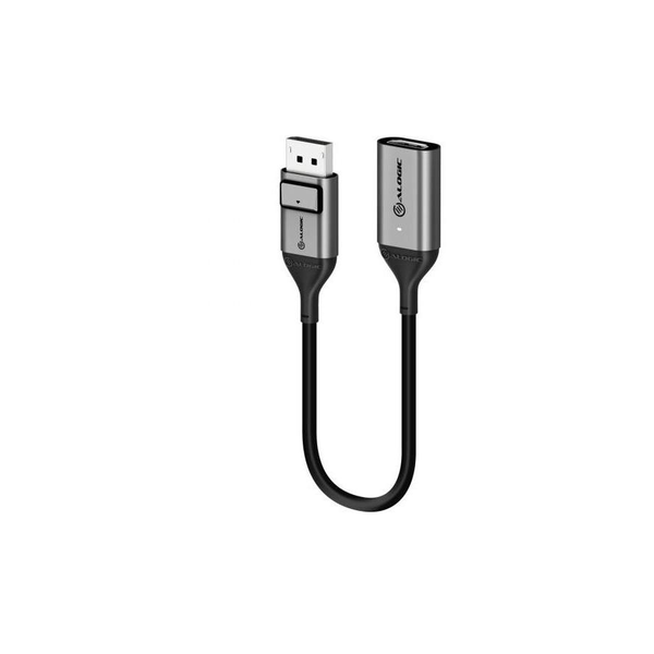 ALOGIC ULDPHDA-SGR video kabel adapter 0,2 m DisplayPort HDMI Zwart, Zilver