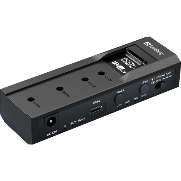 Sandberg 136-49 stație docking driver stocare USB 3.2 Gen 2 (3.1 Gen 2) Type-C Negru